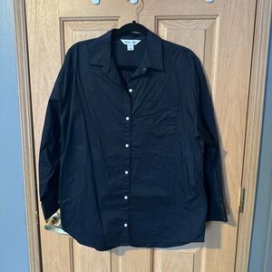 Women’s black button down shirt